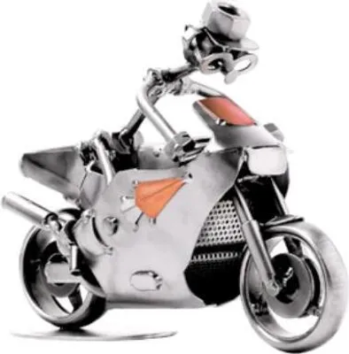 Produktbild von Metall Motorrad Rennmaschine – Handgefertigte Skulptur Unikat