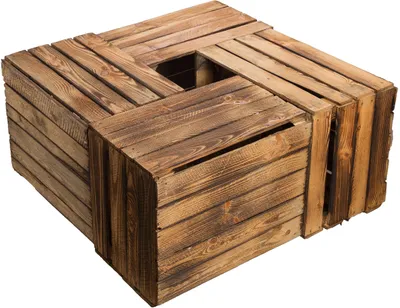 Produktbild von Set aus 4 Obstkisten - Massivholz - Handgefertigt - 50 x 40 x 30 cm