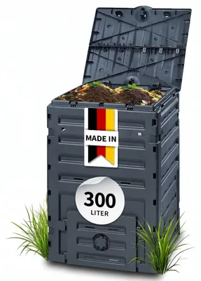 Productafbeelding van GARANTIA ECO-MASTER kunststof compostbak 300 L zwart