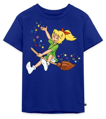 Produktbild von Spreadshirt Bibi Blocksberg Fliegt Auf Kartoffelbrei Kinder Premium T-Shirt, 110/116 (4 Jahre), Royalblau