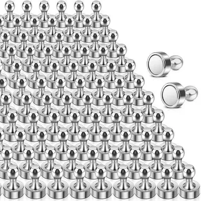 Image de Lot de 100 aimants en néodyme ultra-puissants, petits aimants pour tableau blanc, petits aimants métalliques pour tableau magnétique, aimants coniques pour réfrigérateur, petits aimants pour tableau magnétique de réfrigérateur, bureau