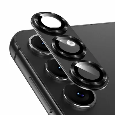 Immagine prodotto di Per Samsung Galaxy S23 / S23 Plus fotocamera posteriore in lega di alluminio H9 copertura in vetro temperato nero