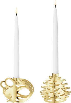 Produktbild von Georg Jensen CC 2023 TAPER CANDLEHOLDER SET 2 PCS 18 KT GOLD PLATED 10020157