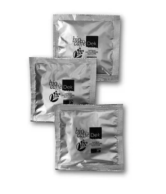 Image de Dosettes Biocaffè Dek 100 % 100 % issues du commerce équitable - 50 dosettes de café décaféiné
