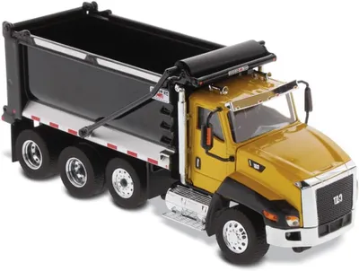 Productafbeelding van Stampede Dump Truck - Kipwagen Model - Verzamelaars Object - Gedetailleerde Replica - 1:50 Schaal - Geel