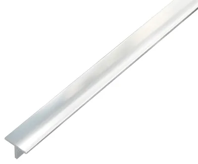 Image de Alberts 488451 T-Profil, aluminium, design chromé, 2000 x 15 x 15 mm