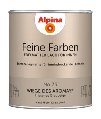 Produktbild von Alpina Feine Farben Lack Wiege des Aromas erlesenes graubeige 750 ml