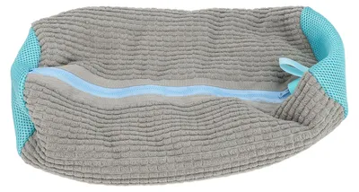 Produktbild von Schuhwaschmaschinenbeutel, Zylinder, wiederverwendbare Wäsche mit Reißverschluss, für Turnschuhe, Laufschuhe, Socken, Spielzeug, reisefreundlich, Grau
