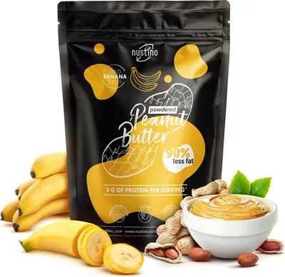 Produktbild von Nustino Erdnussbutter Pulver Wild Banana 400 g – Protein Peanut Butter mit Banane