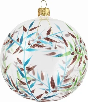 Produktbild von Glas Weihnachtskugel mit Zweigen