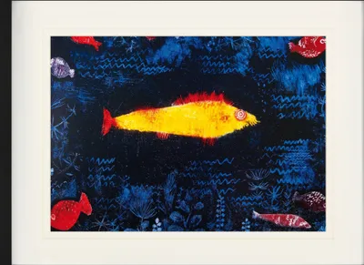 Produktbild von Paul Klee Gerahmtes Bild Mit Edlem Passepartout | Wand-Bilder | Im Bilderrahmen - Der Goldene Fisch, 1925 (60 x 80 cm)