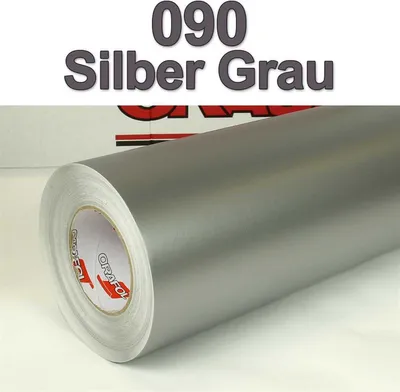 Produktbild von (7,27€/m²) Oracal® Möbelfolie 090 Silbergrau Matt 31,5 cm Breite Laufmeterware selbstklebende Folie Plotterfolie Klebe Folie Oracal 631 matte Küchenfolie