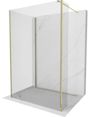 Obrázek produktu pro Mexen Kioto sprchová stěna Walk-in 135 x 70 x 40 cm, transparentní, zlatá - 800-135-070-221-50-00-040