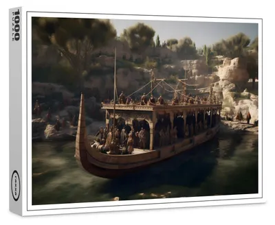 Produktbild von raxxa Premium-Puzzle "Expeditionsboot", 1000 Teile