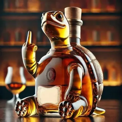 Produktbild von Whiskyflasche Mittelfinger-Schildkröte, Kunststatue-Skulptur – interessante Tier-Whiskyglas-Karaffe, 300 ml kreative Rotweinkaraffe, geeignet für Junggesellenabschiede, Büro, Hausbar, Dekoration
