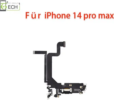 Produktbild von Ladebuchse für iPhone 14 Pro Max Anschluss Connector Flex USB Schwarz