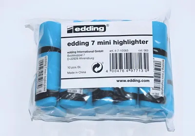 Produktbild von Edding Textmarker Mini 7 1-3 mm neonblau 10er-Polybtl.