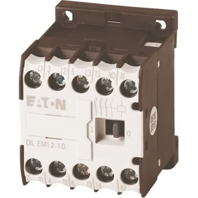 Obrázok produktu pre Eaton DILEM12-10(230V50HZ,240V60HZ), Stýkač, Čierna, Biela, IP20, 45 mm, 52 mm, 58 mm