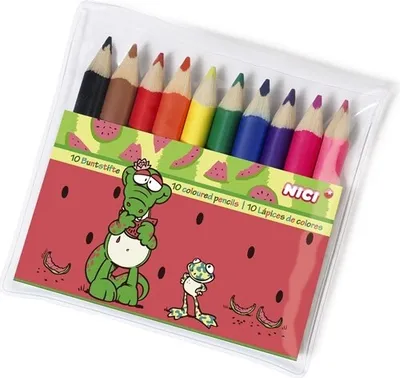 Produktbild von Nici 10er Buntstifte Sommer Design Malen Zeichnen Kinder Zubehör Schule 39595