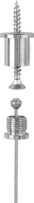 Image de STAS kit de suspension avec crochets à œil et support plafond (5 pièces - 200cm)