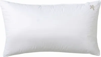 A white pillow on a white background.
