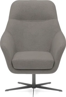 Produktbild von Relax Collection otočné kreslo CUBO - pohodlné kreslo s funkciou otáčania Moderný dizajn s funkciou otáčania Ideálne do kancelárie, obývačky a relaxačných priestorov 76x97x76 cm, farba: sivá