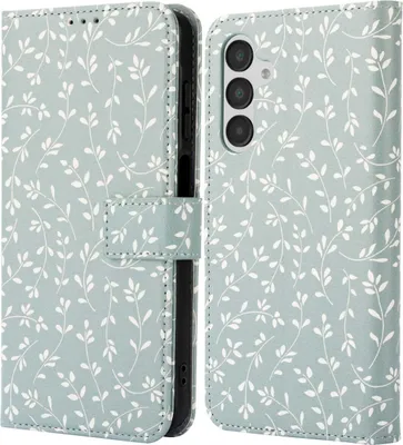 Produktbild von imoshion Design Klapphülle Samsung Galaxy A16 - Smoke Green Flowers