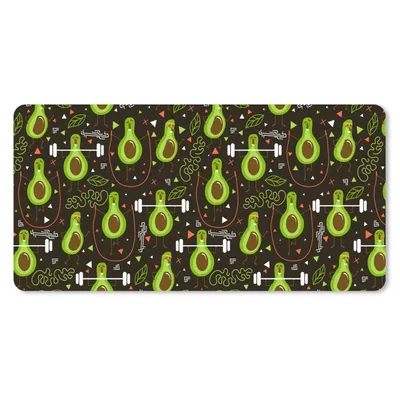 Produktbild von MuchoWow® Mauspad Mousepad Avocado - Fitness - Muster 60x30 cm - Mousepads - Maus Mat - Pad - Mausunterlage - Nachhaltig