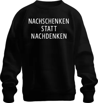 Obrázek produktu pro Nachschenken statt Nachdenken Party Bier Geschenk Feier JGA Uni mikina, černá, L