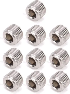 Obrázek produktu pro 10ks 304 Nerezová ocel Potrubní tvarovka Plug Head s vnějším závitem BSPP Hex Plug Head1/2in