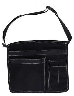 Image de Sacoche à outils, légère, plusieurs poches, sac en tissu Oxford pour le jardinage, l'escalade, les activités de plein air, noir
