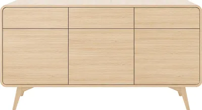Produktbild von 3-türige Kommode mit 3 Schubladen – Natur – JALEMO