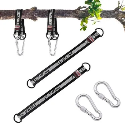 Produktbild von Famanu Hangmatthalterung 65 cm - mit 2 Karabinerhaken und 2 D-Ringen