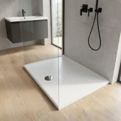 Produktbild von Duschwannen 120X80 Keramik 3Cm  mit Antirutschbeschichtung | Delfino