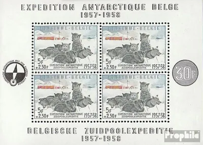 Produktbild von Briefmarken Belgien 1957 Mi Block25 (kompl.Ausg.) postfrisch Südpolarexpedition