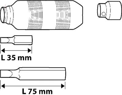 Produktbild von Topex Schlagschrauber 8 Teile 1/2 'und 5/16' Anschluss