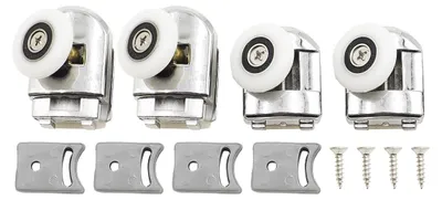 Duschrollen 25 mm, 4er-Set, für Glastüren 4-6 mm