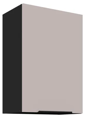 Produktbild von Küchen Hängeschrank 50 cm Küche ARONA Kaschmir beige matt + Schwarz matt Küchenzeile Küchenblock Küche Einbauküche