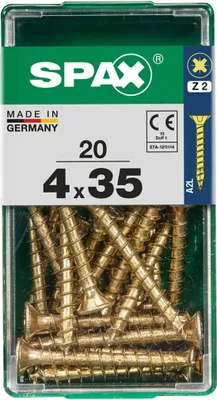Produktbild von Spax Universalschrauben 4.0 x 35 mm PZ 2 - 20 Stk.