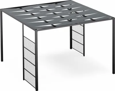 Produktbild von Blumfeldt Pavillon 3x3, Wasserdicht Stabil Winterfest, Pulverbeschichteter Stahlrahmen, PA-Beschichtetes Dach, Integrierte Spalierwand, Einfache Montage, Wetterfest für ganzjährige Nutzung
