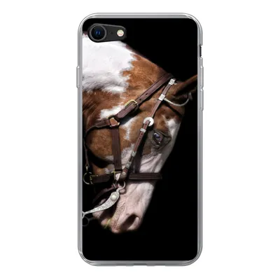 Produktbild von MuchoWow® Handyhülle Schutzhülle Hülle für iPhone SE 2020 Pferd - Halfter - Flecken Silikon Softcase Handy Hülle - Kartenbesitzer