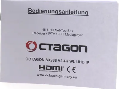 Obrázek produktu pro OCTAGON SX988 V2 WL 4K UHD IP 5G Wi-Fi Linux Smart TV, IPTV přijímač