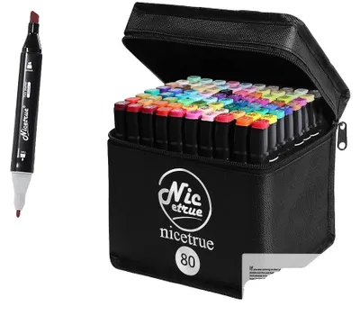 Productafbeelding van Kunststift, dubbele punt, 48 kleuren, set van 80 kleuren