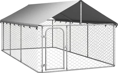 Obrázok produktu pre Vonkajšia voliéra pre psy so strechou 400x200x150 cm