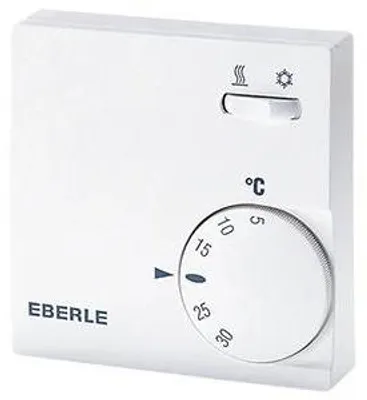 Produktbild von Eberle Raumthermostat RTR-E 6731, 5–30°C, 230V, Wechsler, Heizen/Kühlen, RAL 9010, 1 Stk.