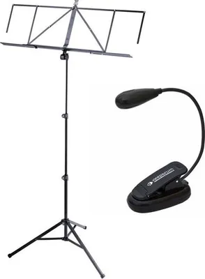 Image de K-M 10062 Pupitre de musique Robby Plus avec lampe de pupitre de musique