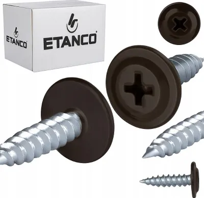 Immagine prodotto di ETANCO GM-S viti autofilettanti per lamiera a testa piatta RAL 8019 grigio-marrone 4,2 x 19 mm 250 pz.