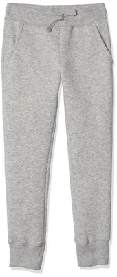 Productafbeelding van A. Essentials joggingbroek voor meisjes, lichtgrijs gemêleerd, maat 9 jaar