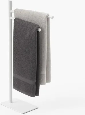 Produktbild von Freistehender Handtuchhalter aus Edelstahl, 2 Arme