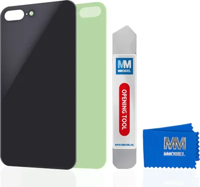 Immagine prodotto di MMOBIEL cover batteria per iPhone 8 Plus (NERO) cover posteriore in vetro backside